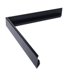 marco aluminio negro vitrina - Imagen 1