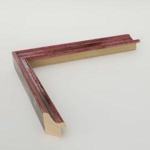 marco madera rustica rojo ondulada 4x2 - Imagen 1