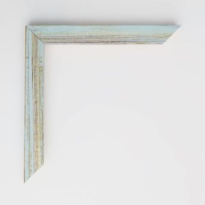 marco madera azul turquesa 30x30 - Imagen 2