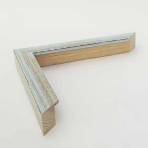 marco madera azul turquesa 30x30 - Imagen 1