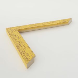 MARCO MADERA 30X30 AMARILLA RUSTICA - Imagen 1