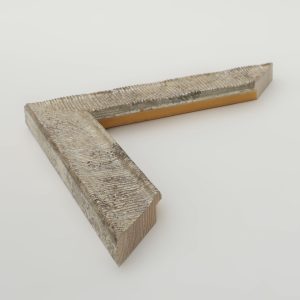 marco plata hoja rayada 15x40 - Imagen 1