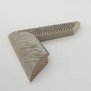 MARCO MADERA RAYAS PLATA 20X70 - Imagen 1