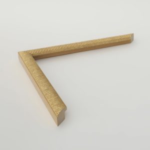 marco madera oro hoja rayas 15x15 - Imagen 1