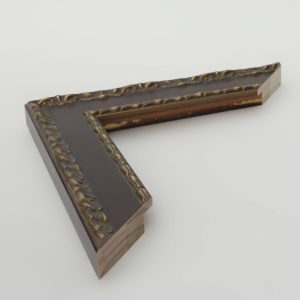 marco madera dos filos barrocos oro 15x50 - Imagen 1