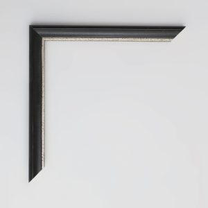 marco madera negra filo plata 15x15 - Imagen 2