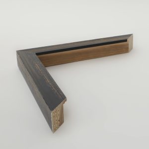 marco madera 30x30 negro oro - Imagen 1