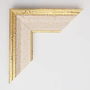 marco madera crema filos oro 30x80 - Imagen 2