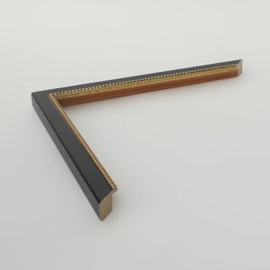 MARCO NEGRO FILO BOLAS ORO 15X15 - Imagen 1