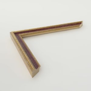 MARCO MADERA CALLE GRANATE ORO PICADO 15X20 - Imagen 1