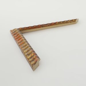 marco madera oro naranja ondulado 15x20 - Imagen 1