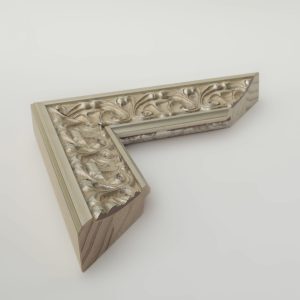 marco madera barroca plata 20x70 - Imagen 1