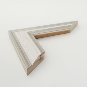 MARCO MADERA BLANCO FILOS PLATA 15X60 - Imagen 1
