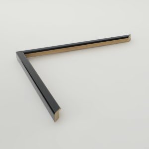 marco madera negra lacada brillo 10x10 - Imagen 1