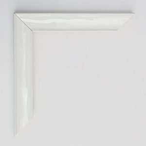 marco madera lacado blanco brillo ondulada 15x40 - Imagen 2