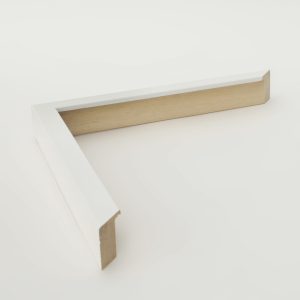 marco madera blanco lacado brillo 30x20 arquitecto - Imagen 1