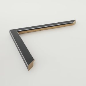 marco negro filos plata 15x20 - Imagen 1