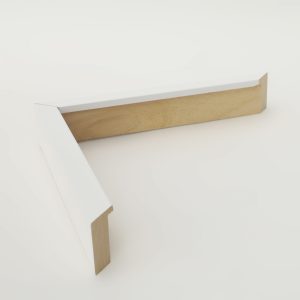 marco madera blanco satinado 40x20 - Imagen 1