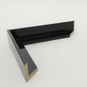 marco madera caja negra brillo 45 x 35 - Imagen 1