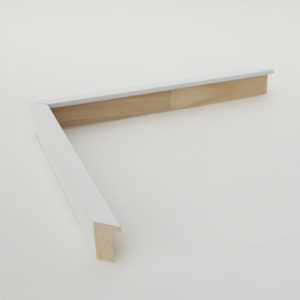 marco madera blanca satinada 30x15 - Imagen 1