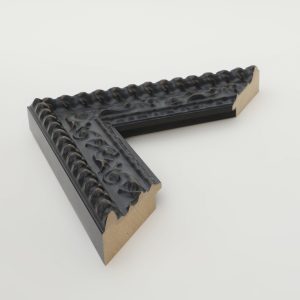 marco  barroco negro ceniza 20x70 - Imagen 1