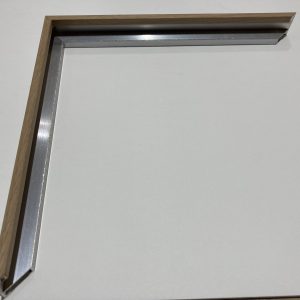 marco aluminio forrado de chapa madera nogal - Imagen 1