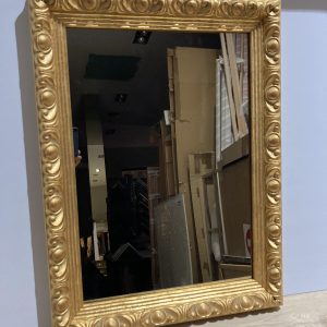 marco barroco oro hoja de 8 cm ancho con espejo bronce 4mm