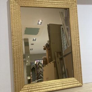 marco oro hoja de 9 cm con espejo bronce
