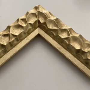 marco madera oro hoja diamante 6cm - Imagen 1